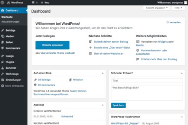 Wordpress - Backend Beispiel 3